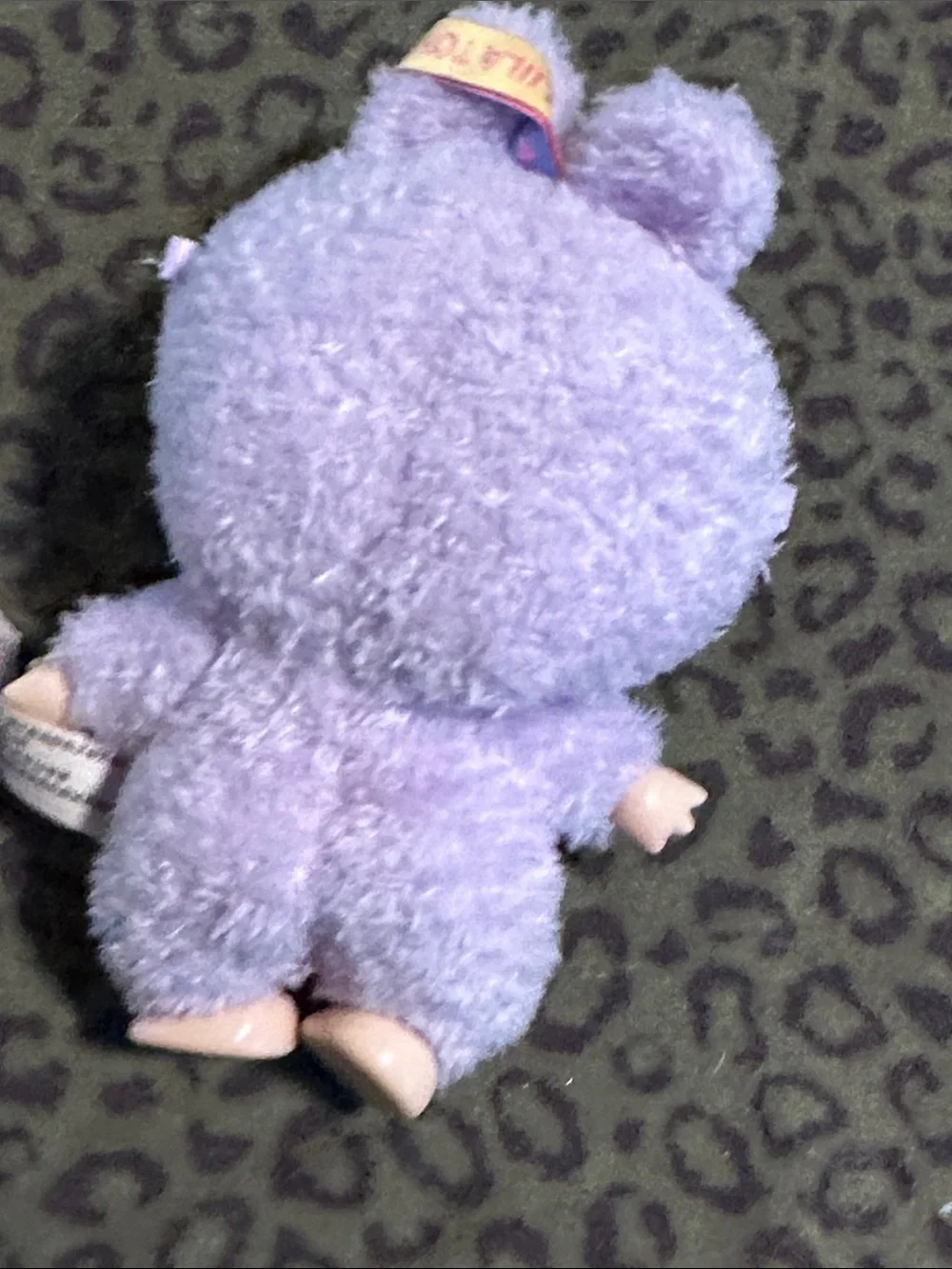 Lilac Plush Doll with Gold Bow - Collectible Kids Toy